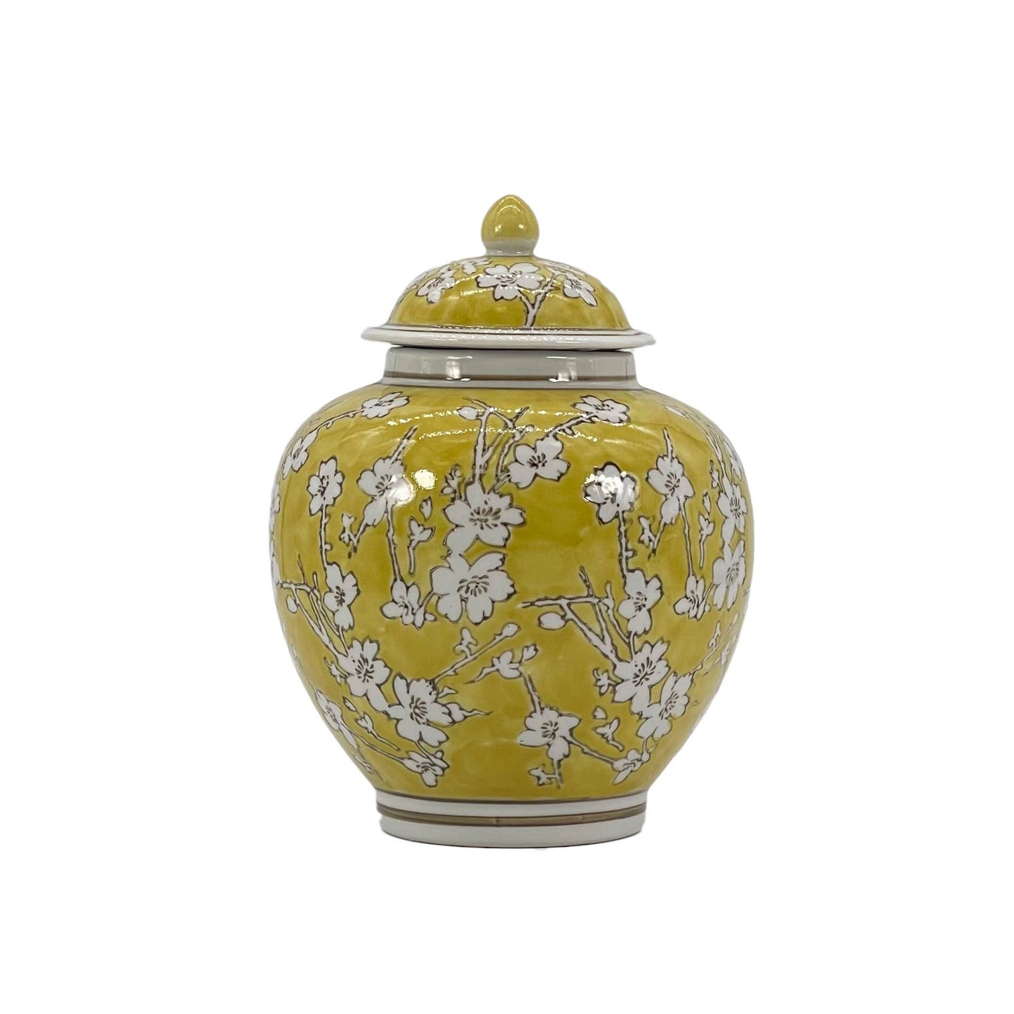Classic  Floral Ceramic Ginger Jar 10"
