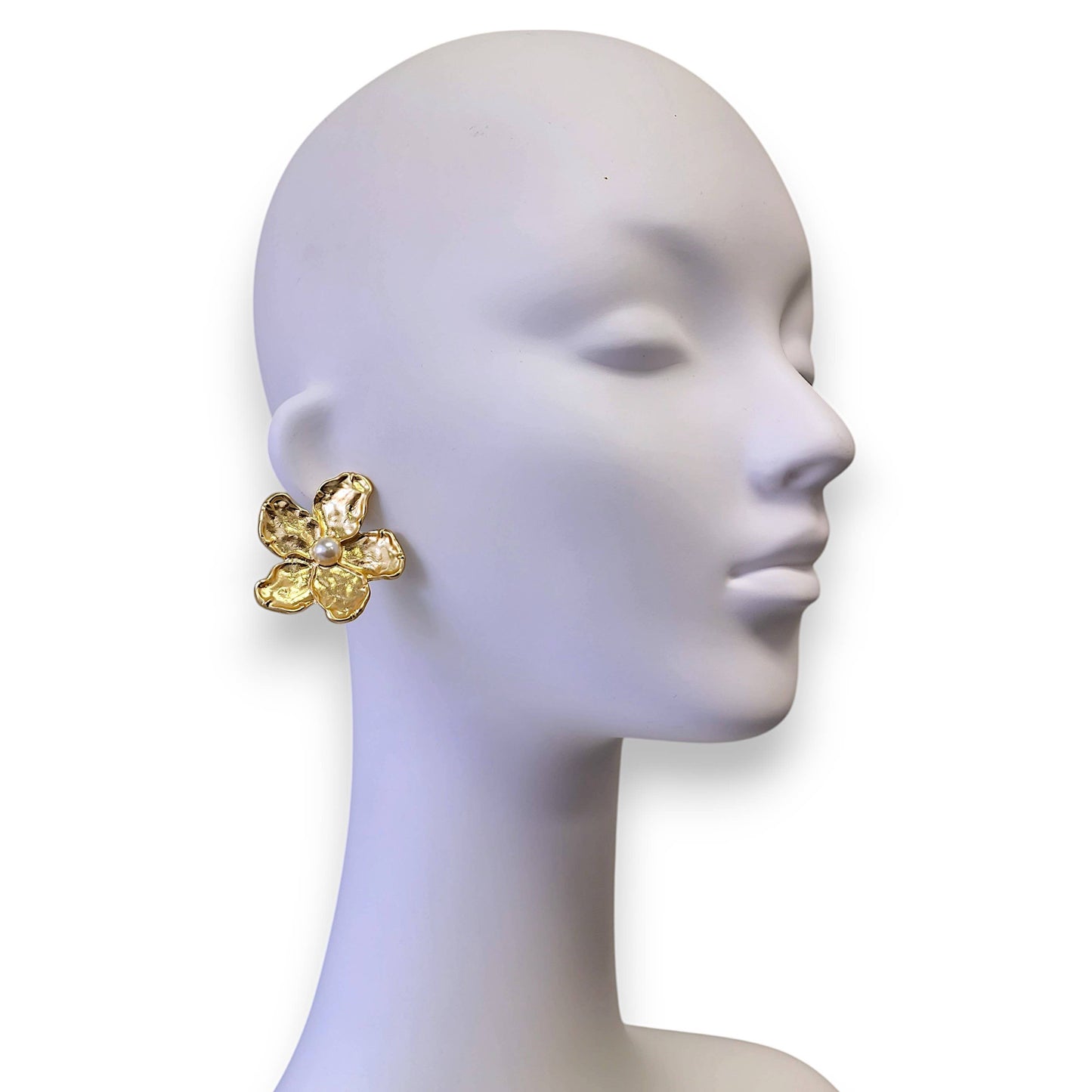 Flower Earring | Gold Earring | Stainless Steel | Statement
