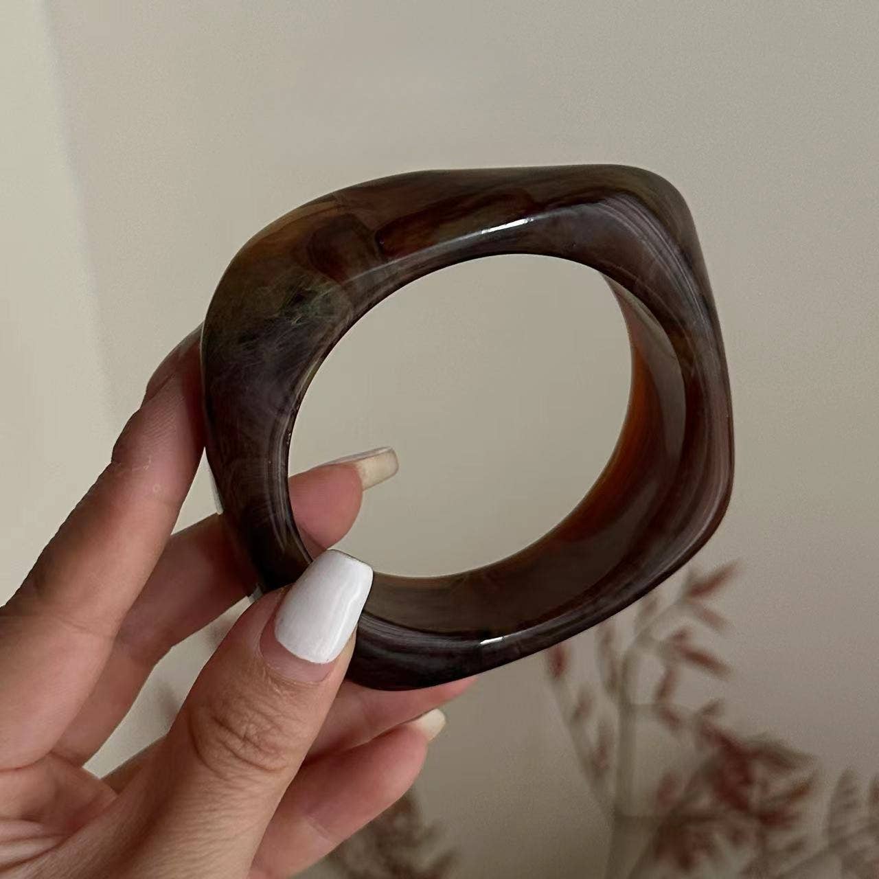 Irregular Acrylic Resin Bangle Bracelets DP25B583