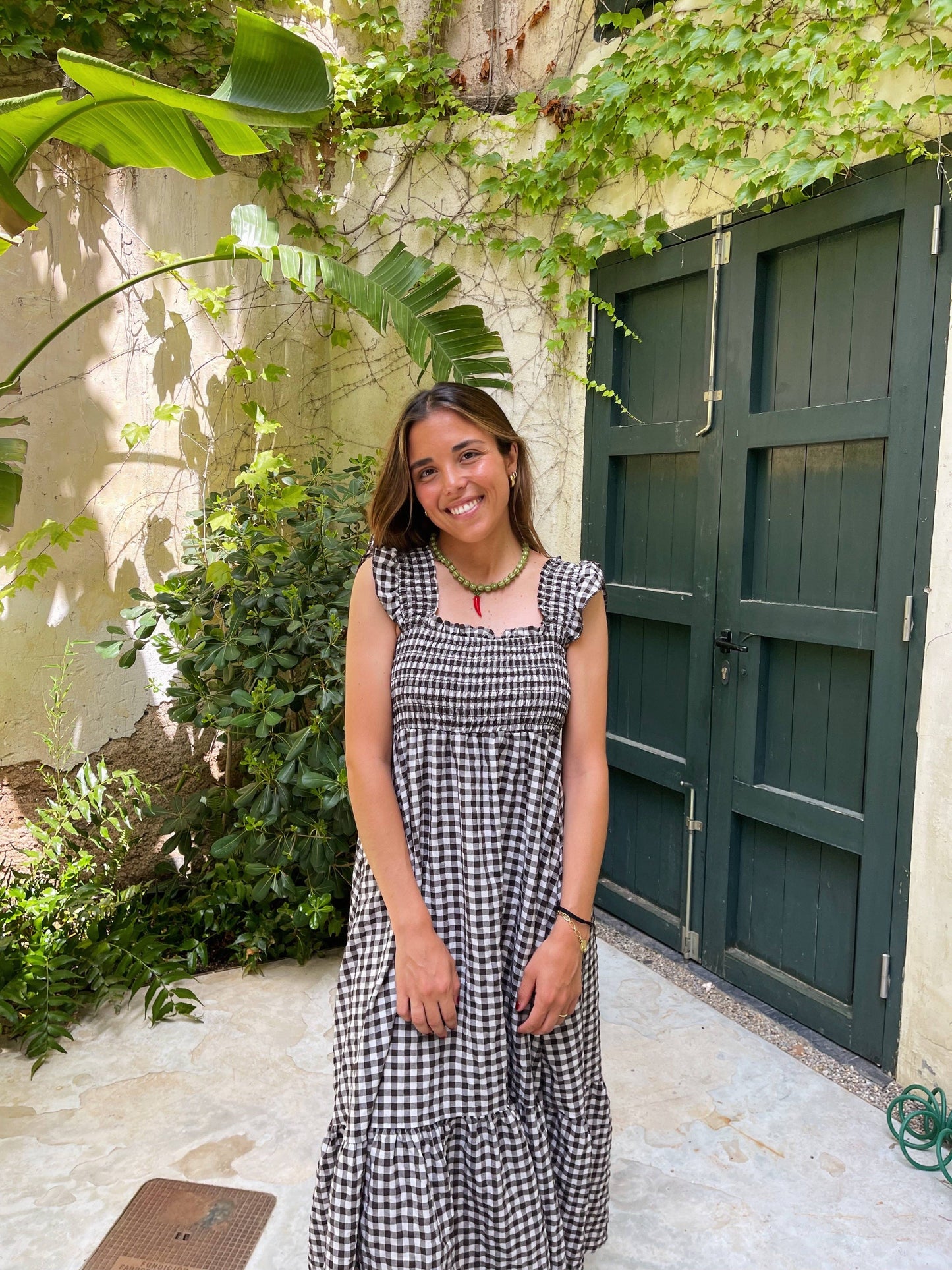 Amaia Brown Gingham Dress