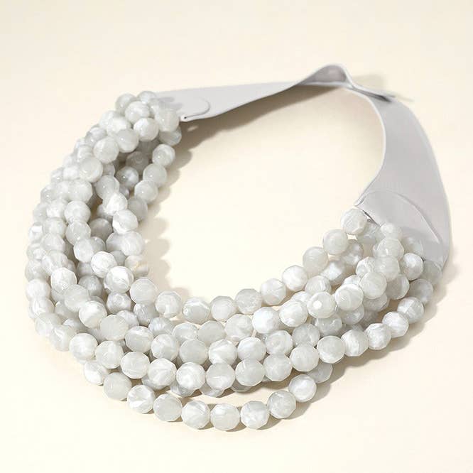 *BEST* NEW BELLA CHUNKY BEADED LAYERED MAGNETIC NECKLACE