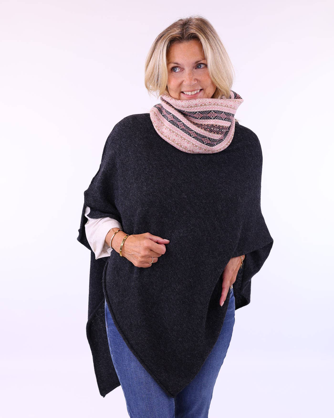 Cashmere Blend Poncho