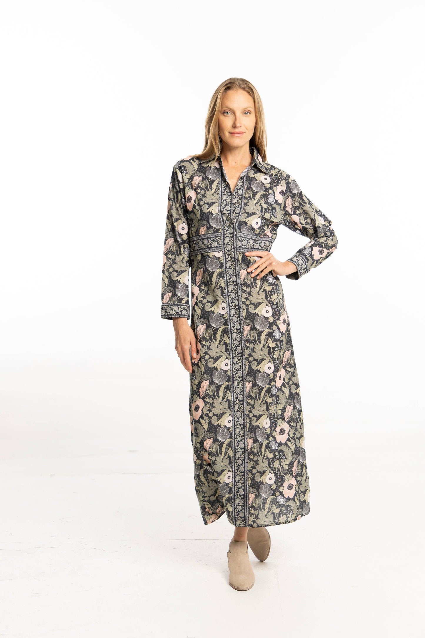 Sophie Dress. Moss