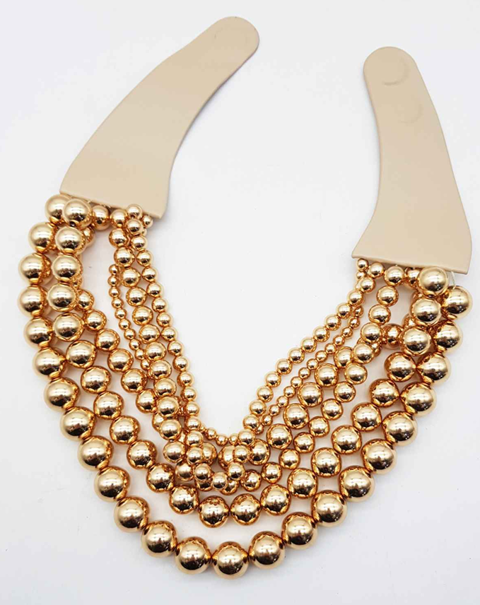 *BEST* NEW BELLA CHUNKY BEADED LAYERED MAGNETIC NECKLACE