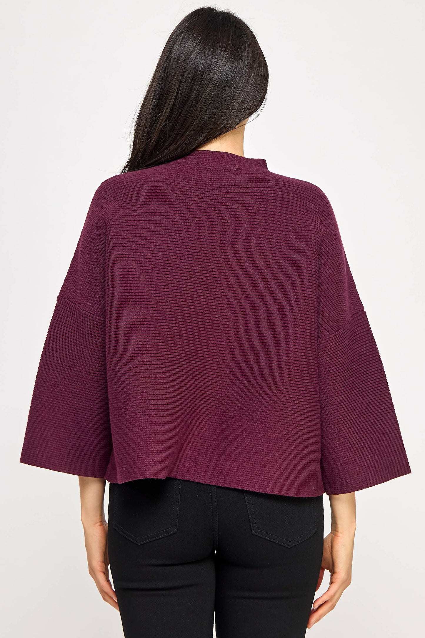JT-5002-6 NOT YOUR CASUAL TOP-MERLOT