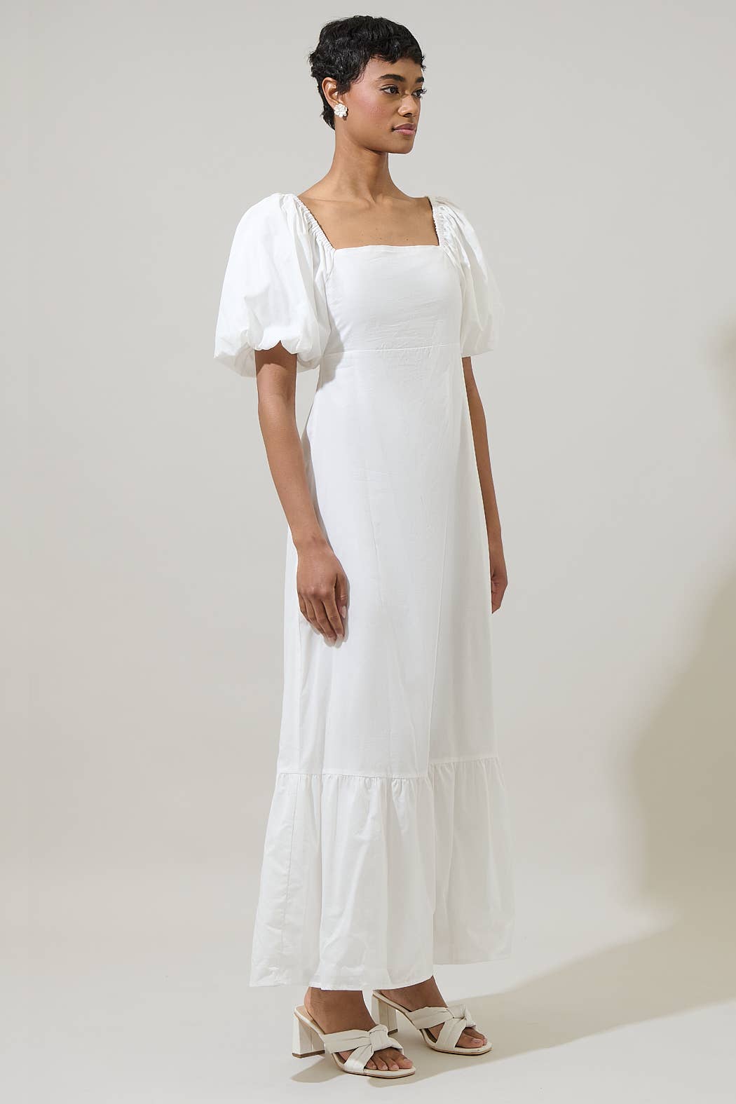 Xena Puff Sleeve Maxi Dress