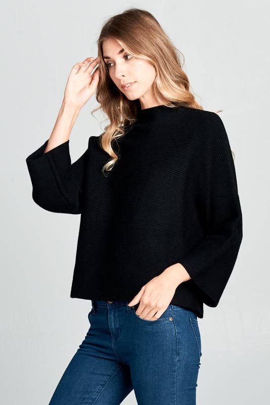 JT-5002-6 NOT YOUR CASUAL TOP BLACK