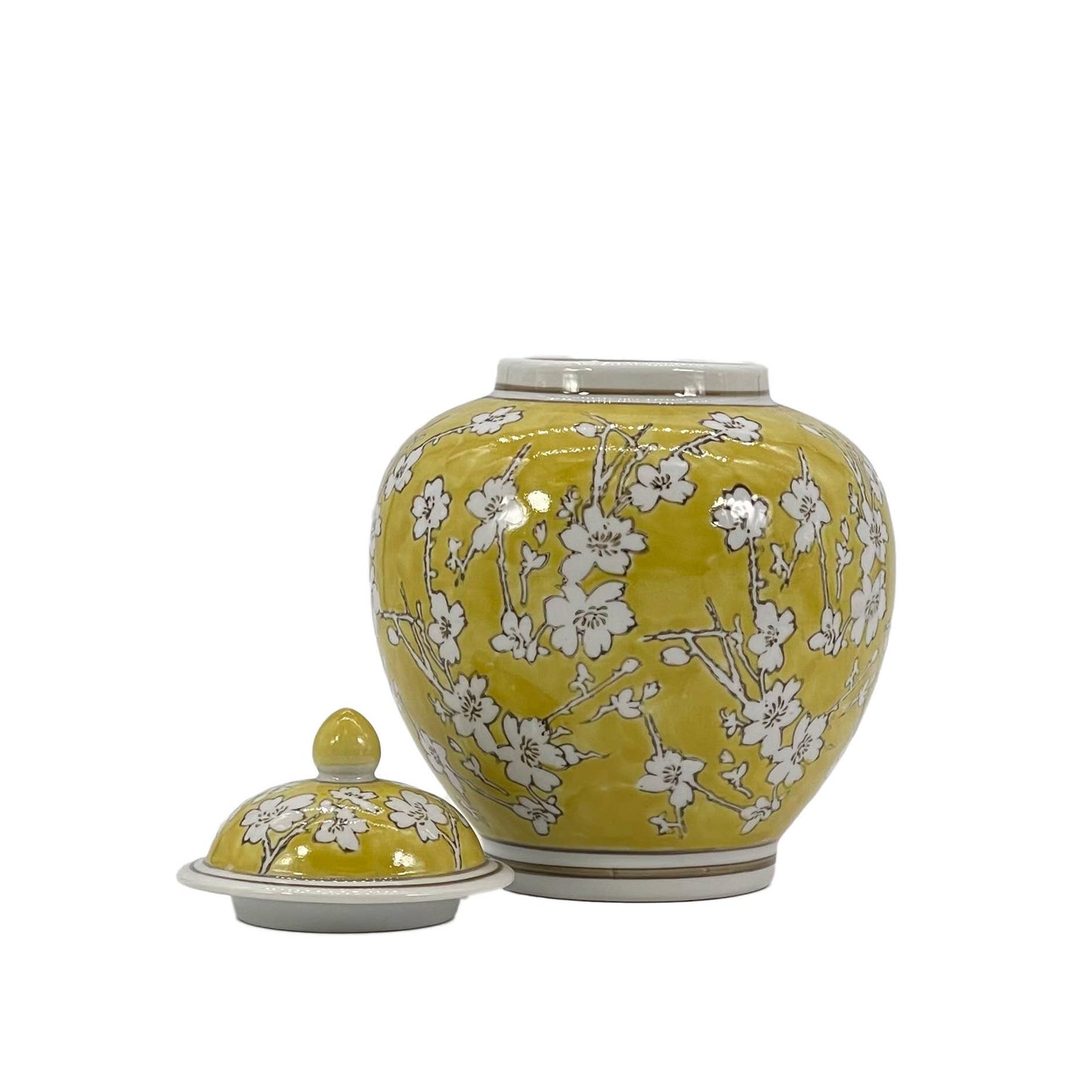 Classic  Floral Ceramic Ginger Jar 10"