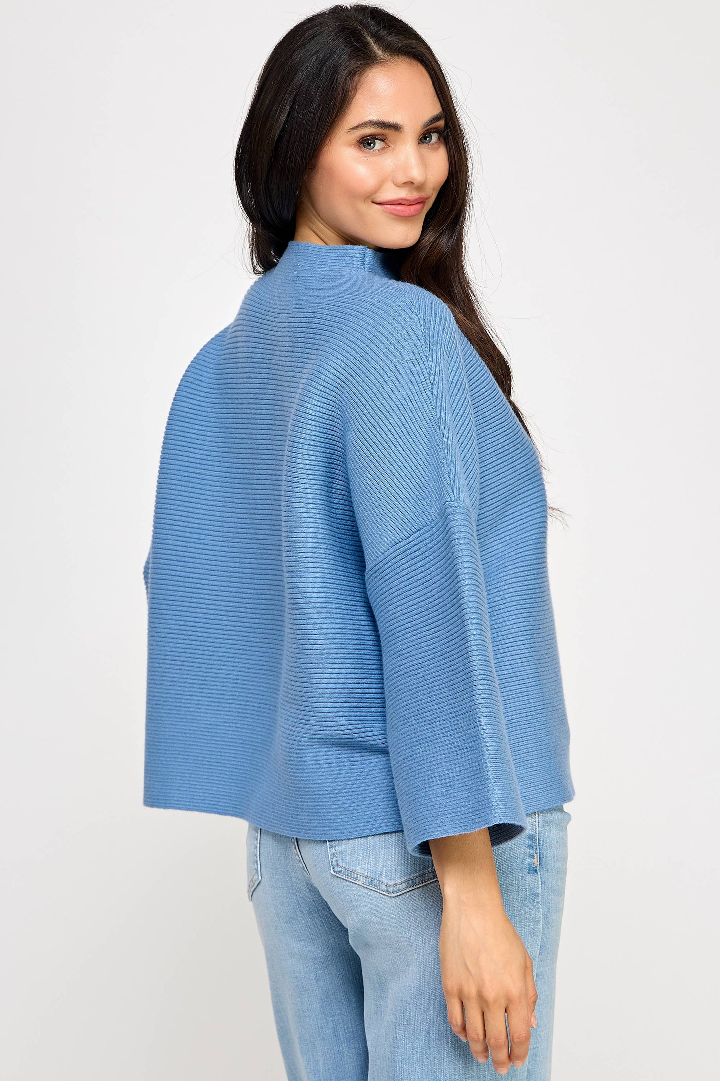 JT-5002-6 NOT YOUR CASUAL TOP-AZURE