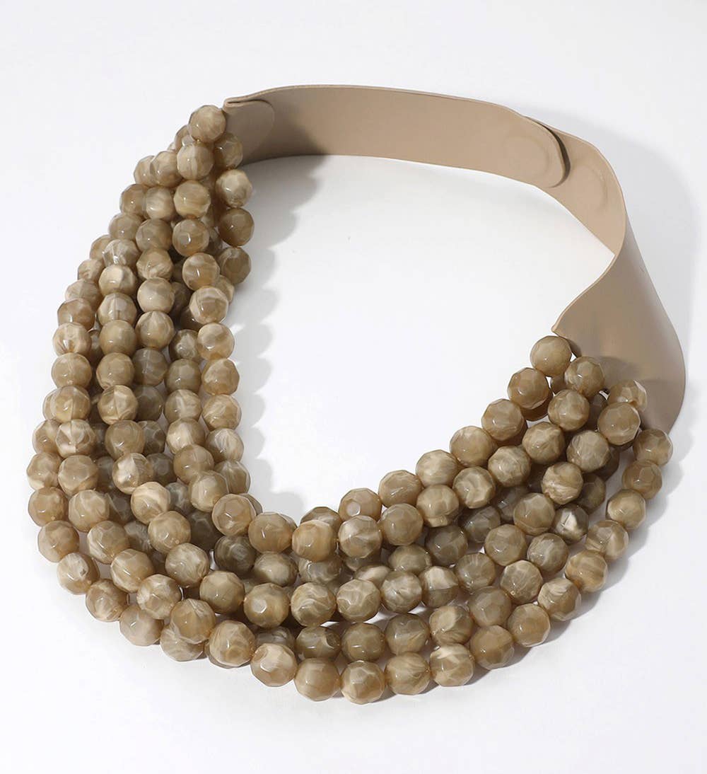 *BEST* NEW BELLA CHUNKY BEADED LAYERED MAGNETIC NECKLACE