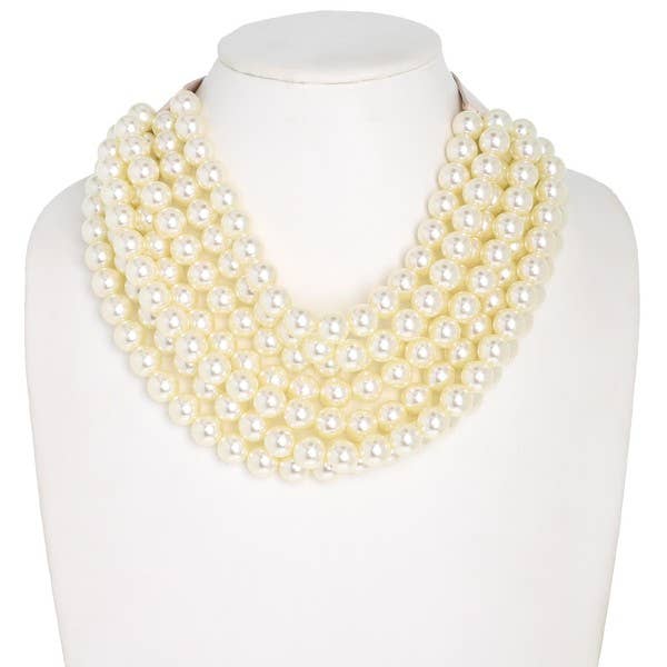 BOHEMIAN LEATHER SNAP BACK BEADED NECKLACE N13058