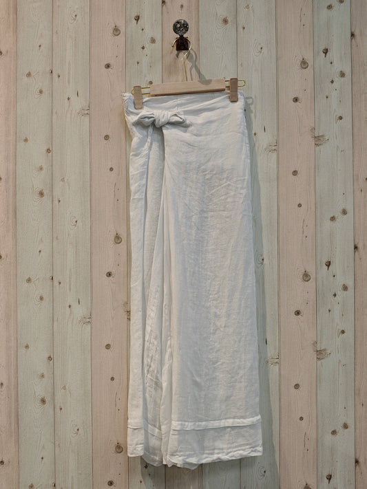 REF 30188 TROUSERS WITH LINEN TIE 100%