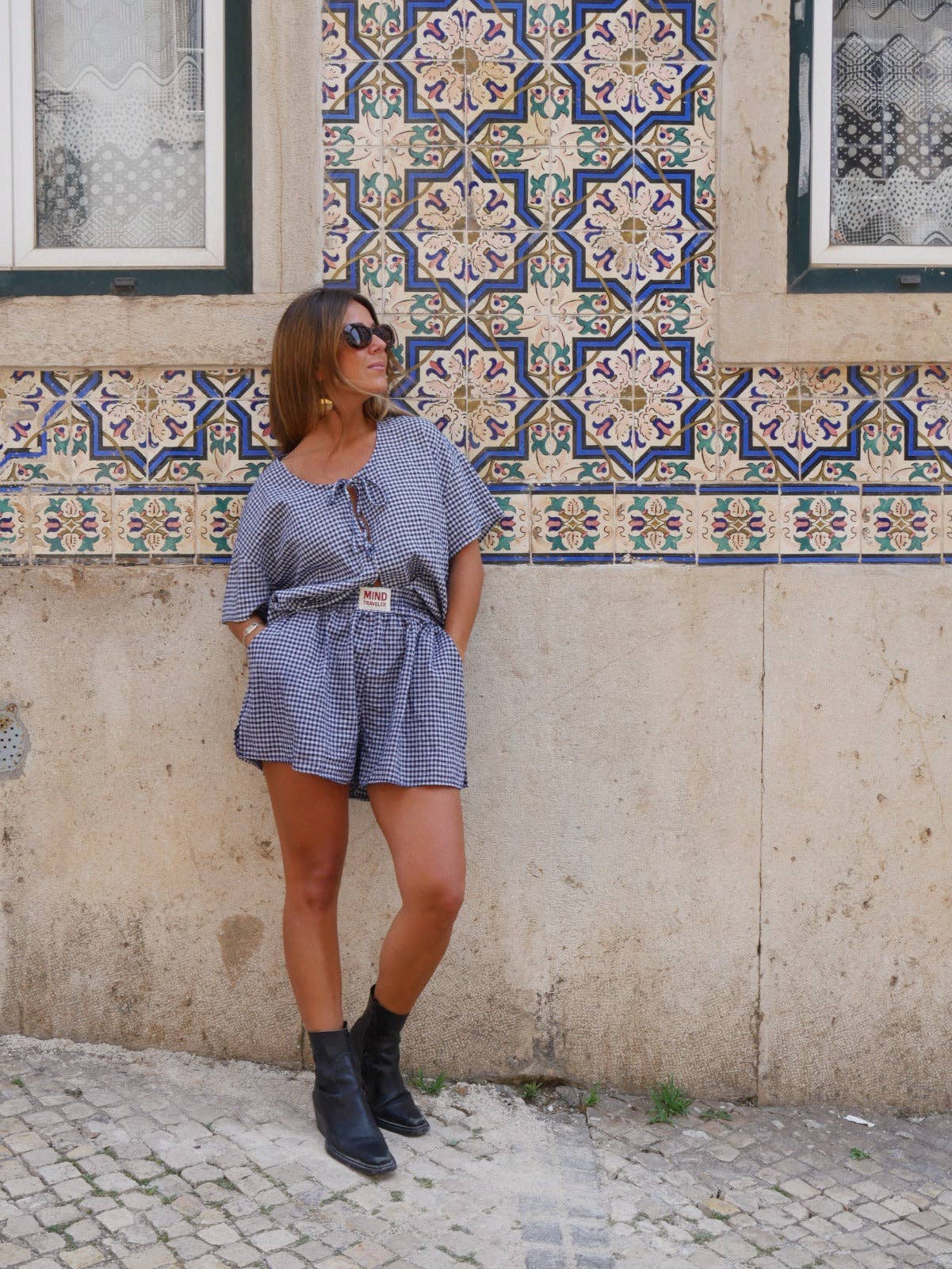 Short Maria Vichy Navy