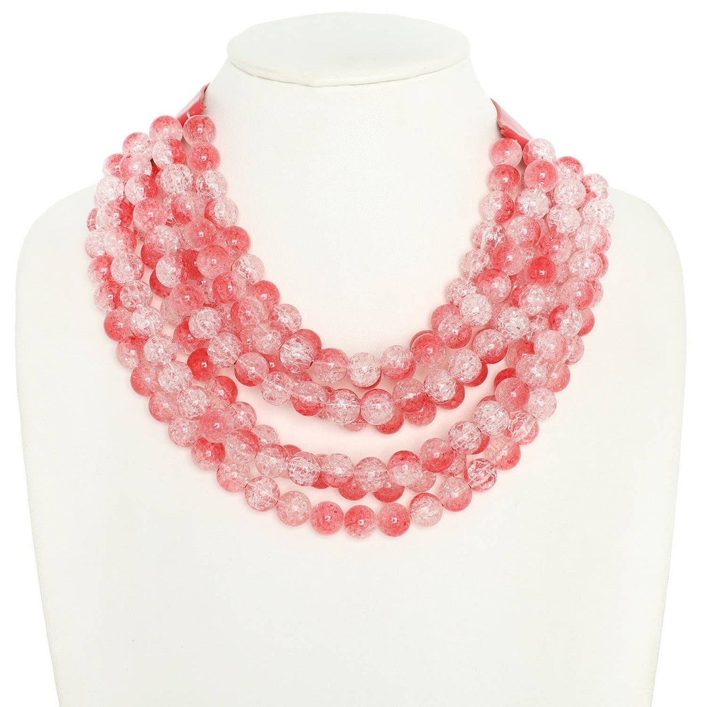 BOHEMIAN LEATHER SNAP BACK BEADED NECKLACE N13058