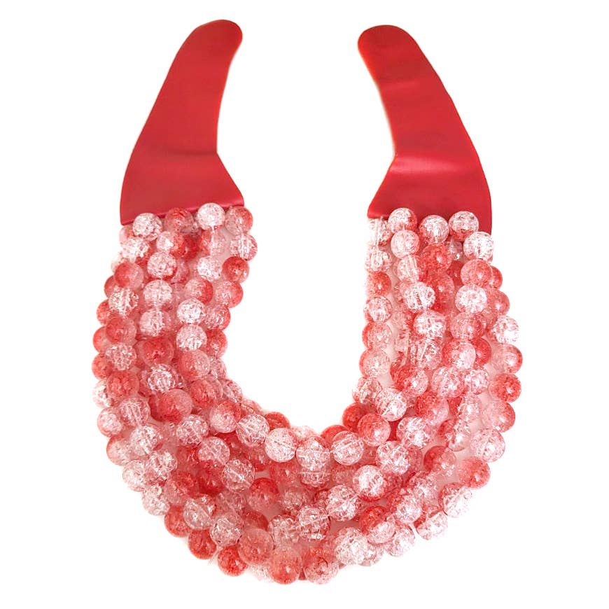 CHUNKY BEADED LAYERED NECKLACE JKN-140