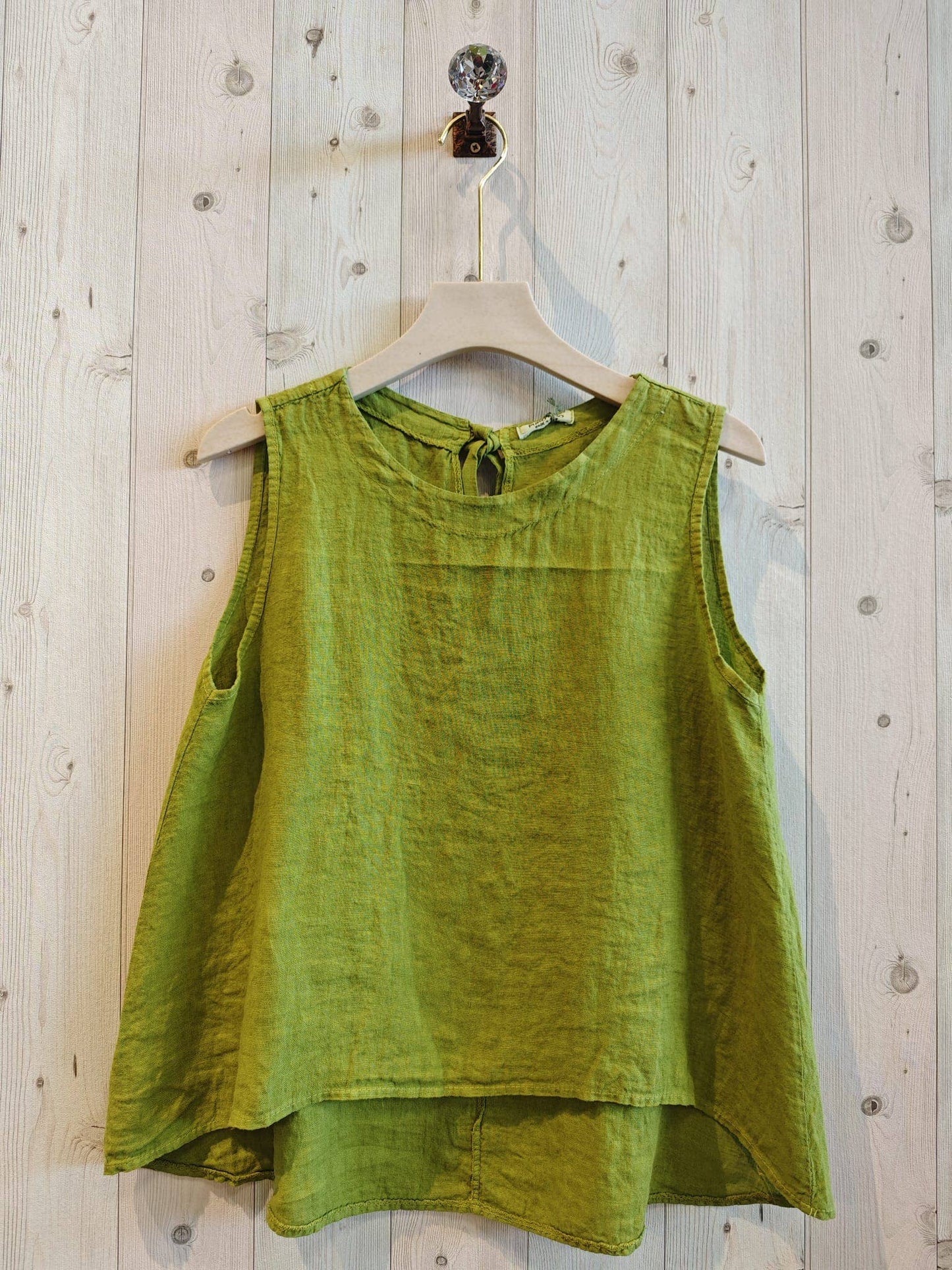 REF 15763 100% LINEN RIBBON SISA SLEEVE T-SHIRT