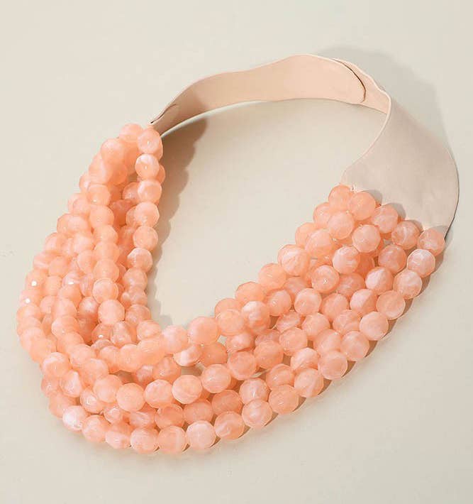 *BEST* NEW BELLA CHUNKY BEADED LAYERED MAGNETIC NECKLACE