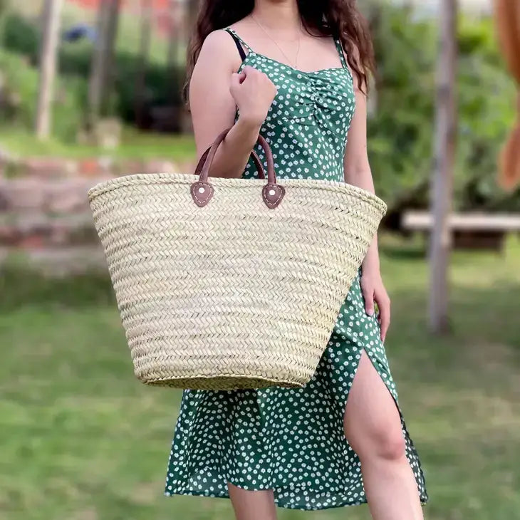French Shopping Basket, Moroccan Basket, Straw Basket, Bags