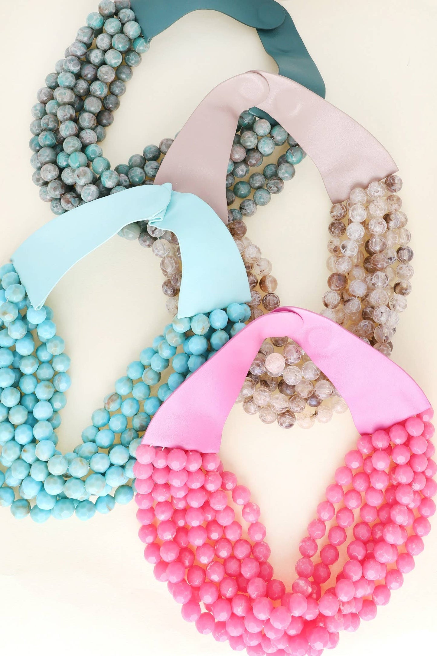 CHUNKY BEADED LAYERED NECKLACE JKN-140
