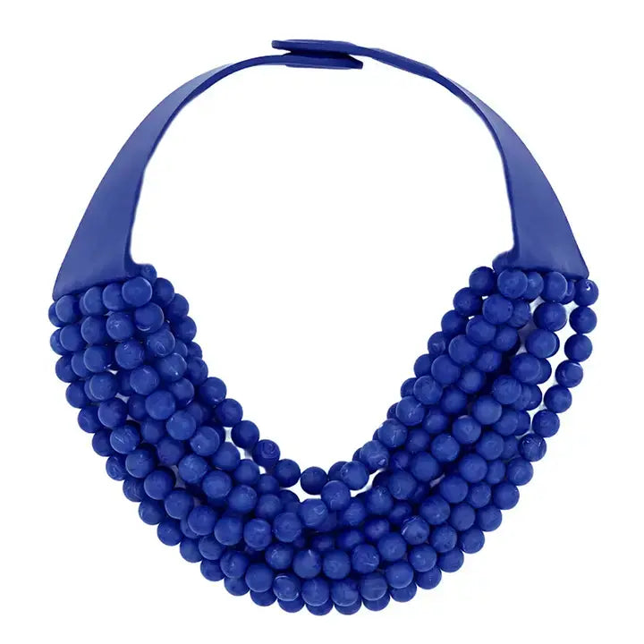 CHUNKY BEADED LAYERED NECKLACE JKN-140