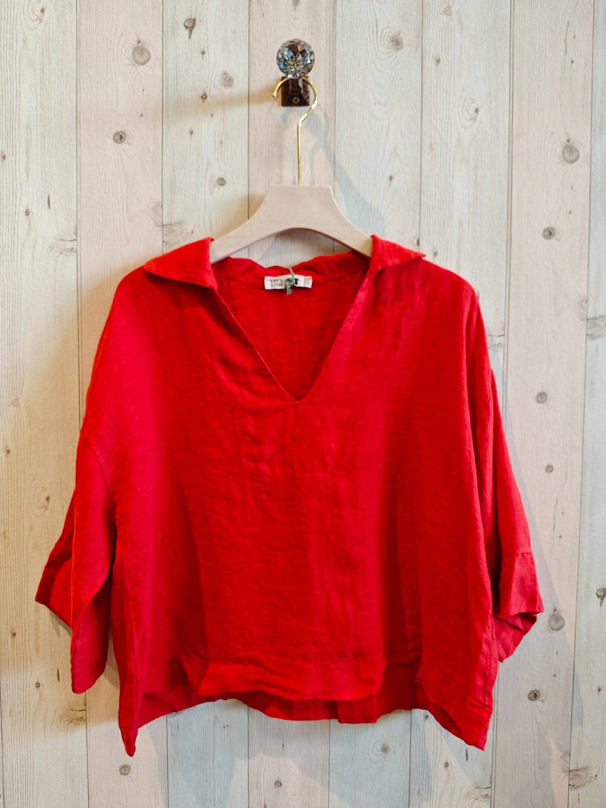 REF 12104 BLOUSE SHIRT COLLAR 100% LINEN