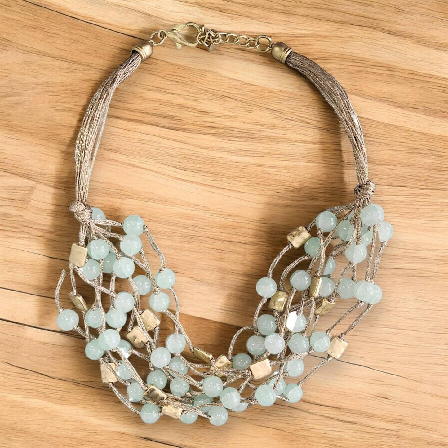 Green Necklace | Gumball Necklace | Layer | Boho | Neckmess
