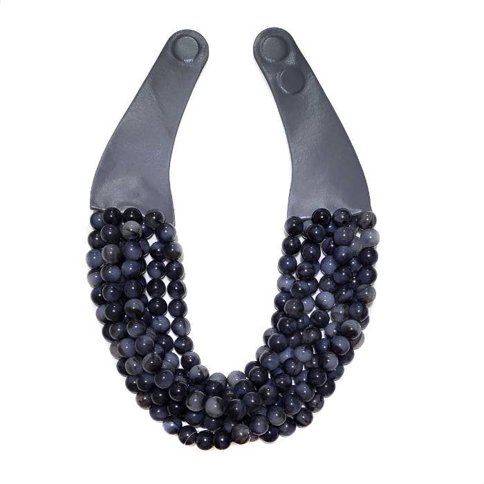 CHUNKY BEADED LAYERED NECKLACE JKN-140