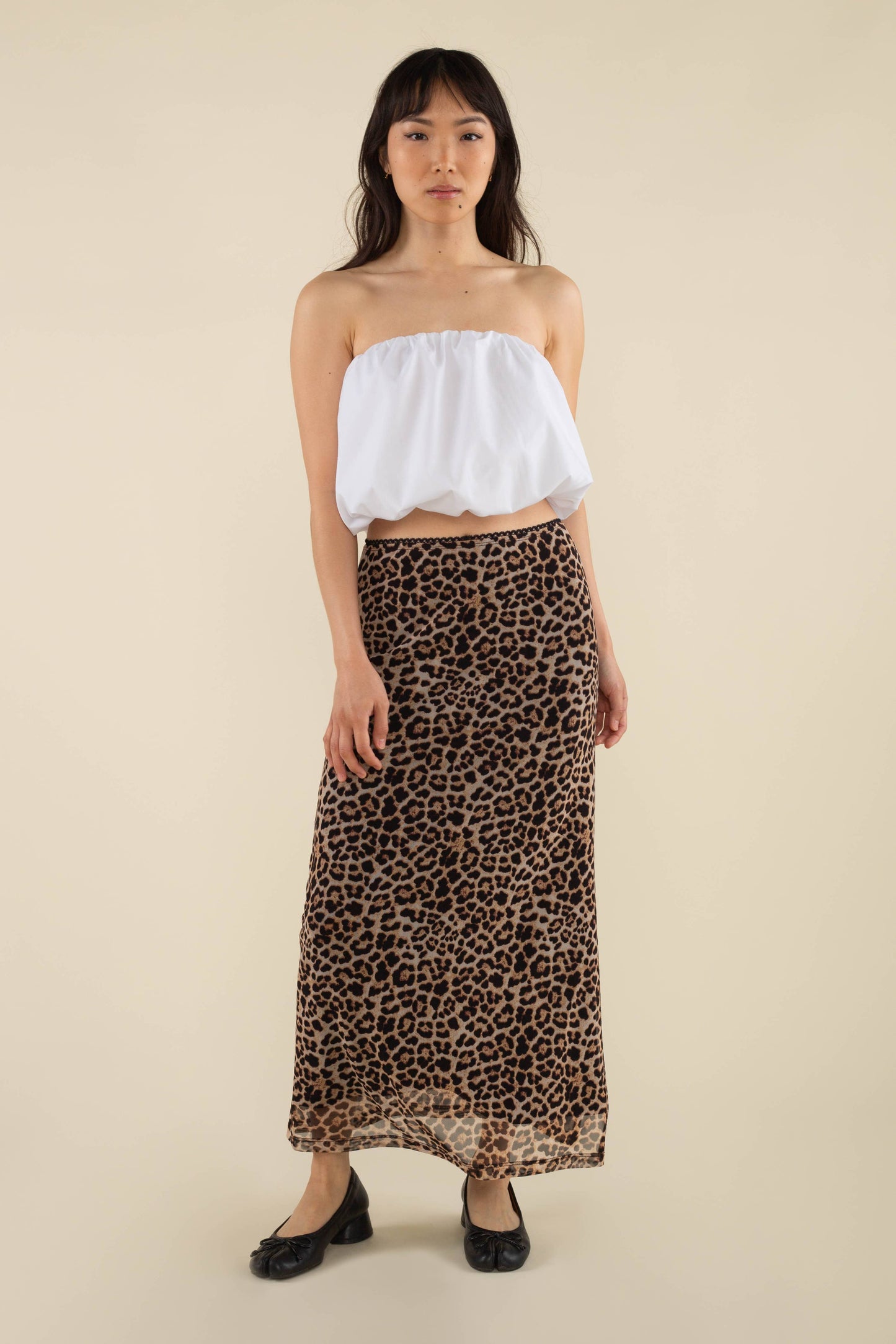 Faye Bubble Crop Poplin Tube Top