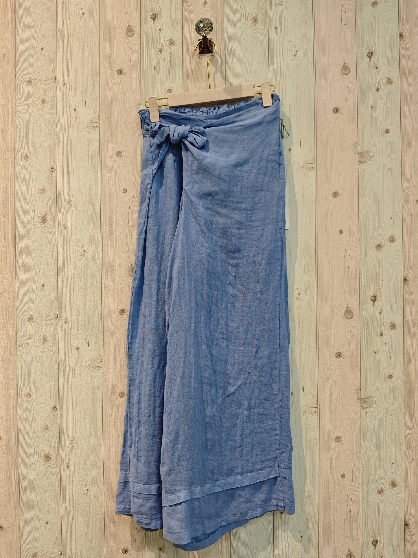 REF 30188 TROUSERS WITH LINEN TIE 100%