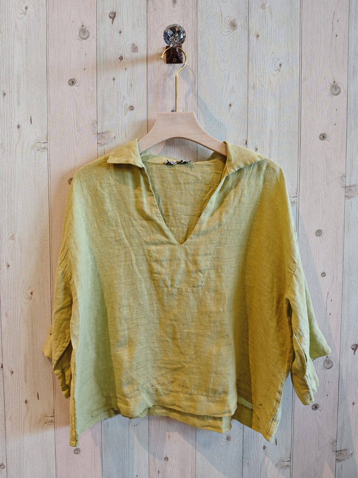 REF 12104 BLOUSE SHIRT COLLAR 100% LINEN