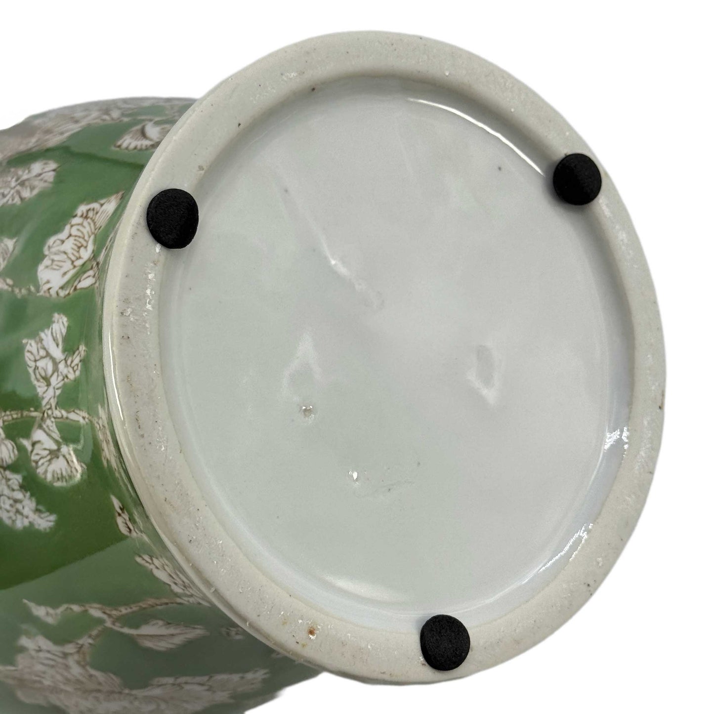 Green & White Chinoiserie Ginger Jar 14"
