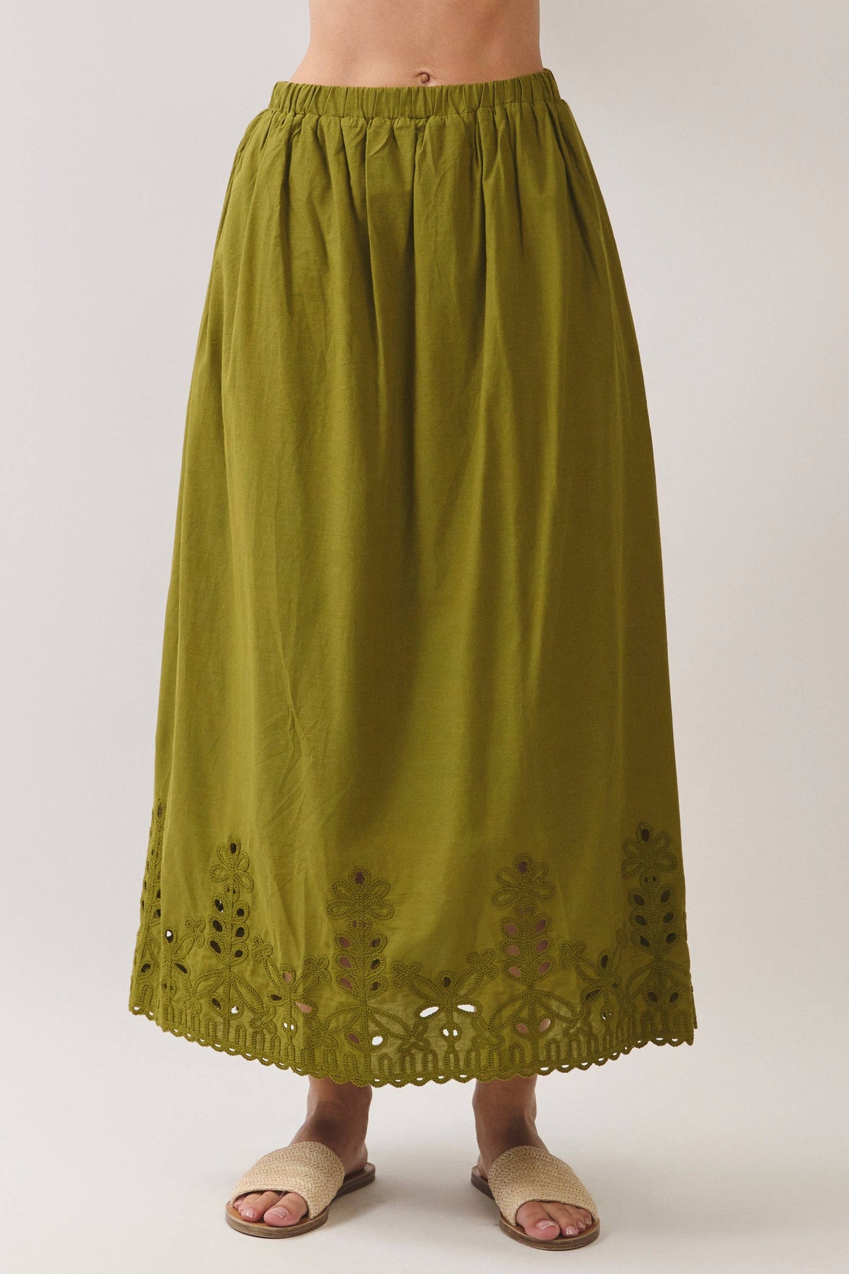 Eyelet Maxi Skirt