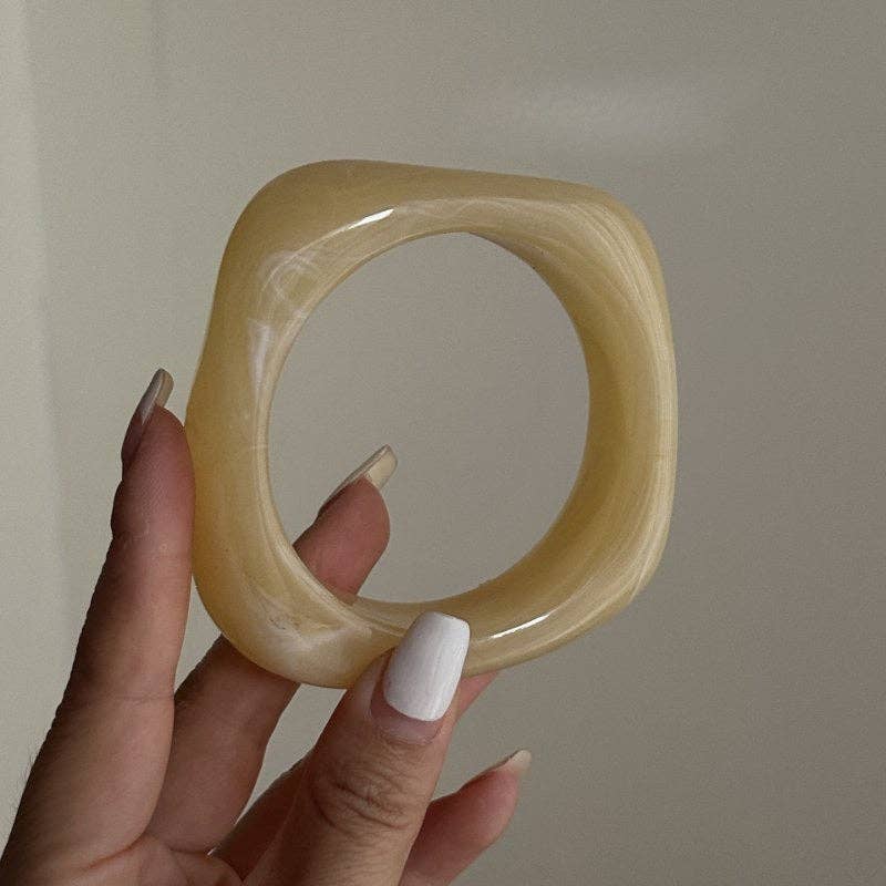 Irregular Acrylic Resin Bangle Bracelets DP25B583