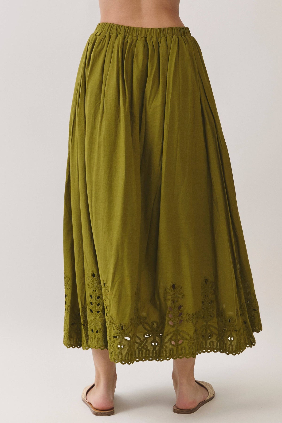 Eyelet Maxi Skirt