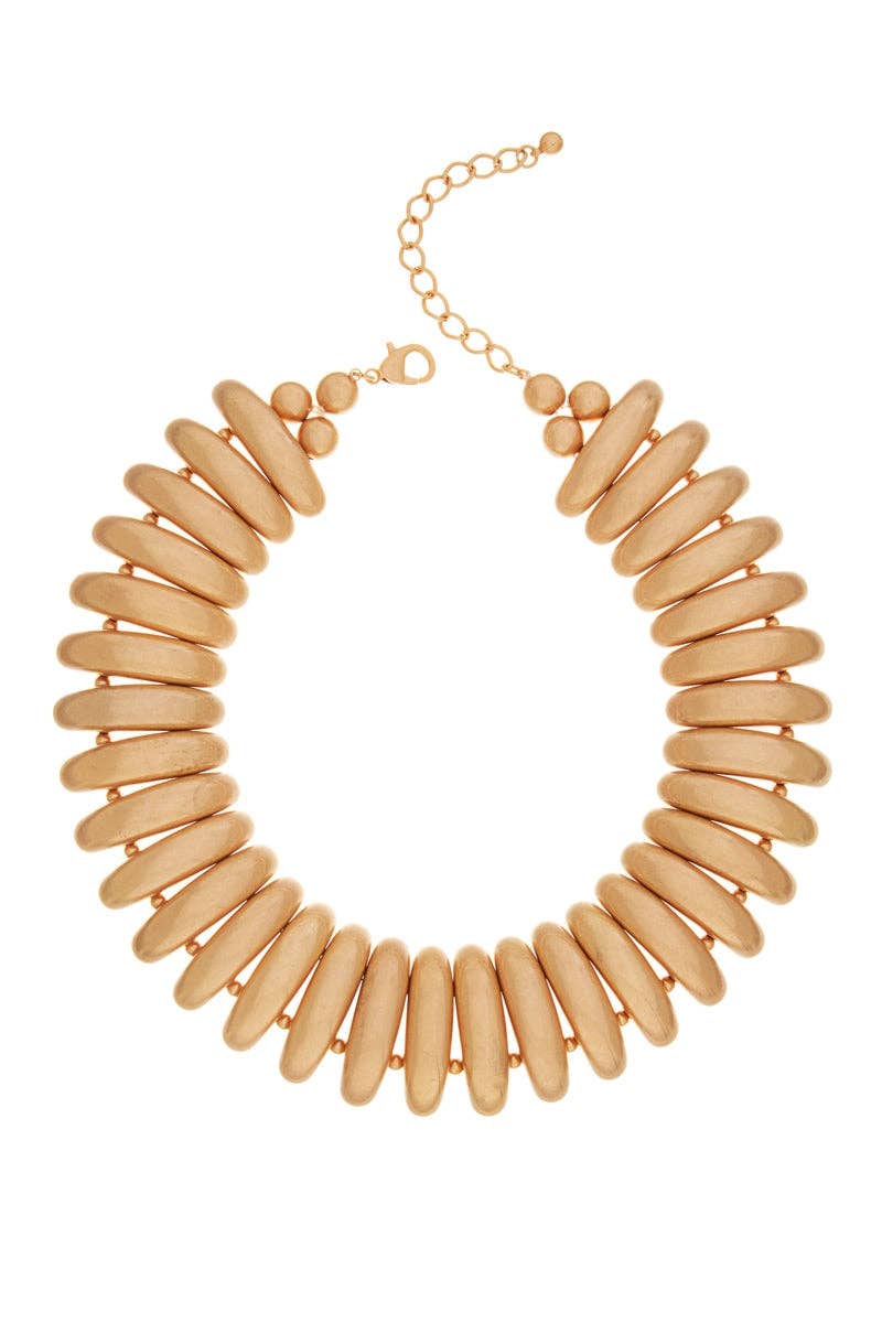 Vintage Metal Domed Shaped Ccb Short Nekclace