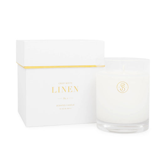 Signature Candle, Crisp White Linen