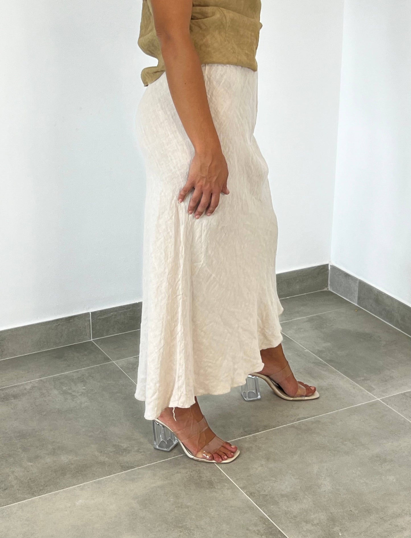 REF 6298 100% LINEN SKIRT