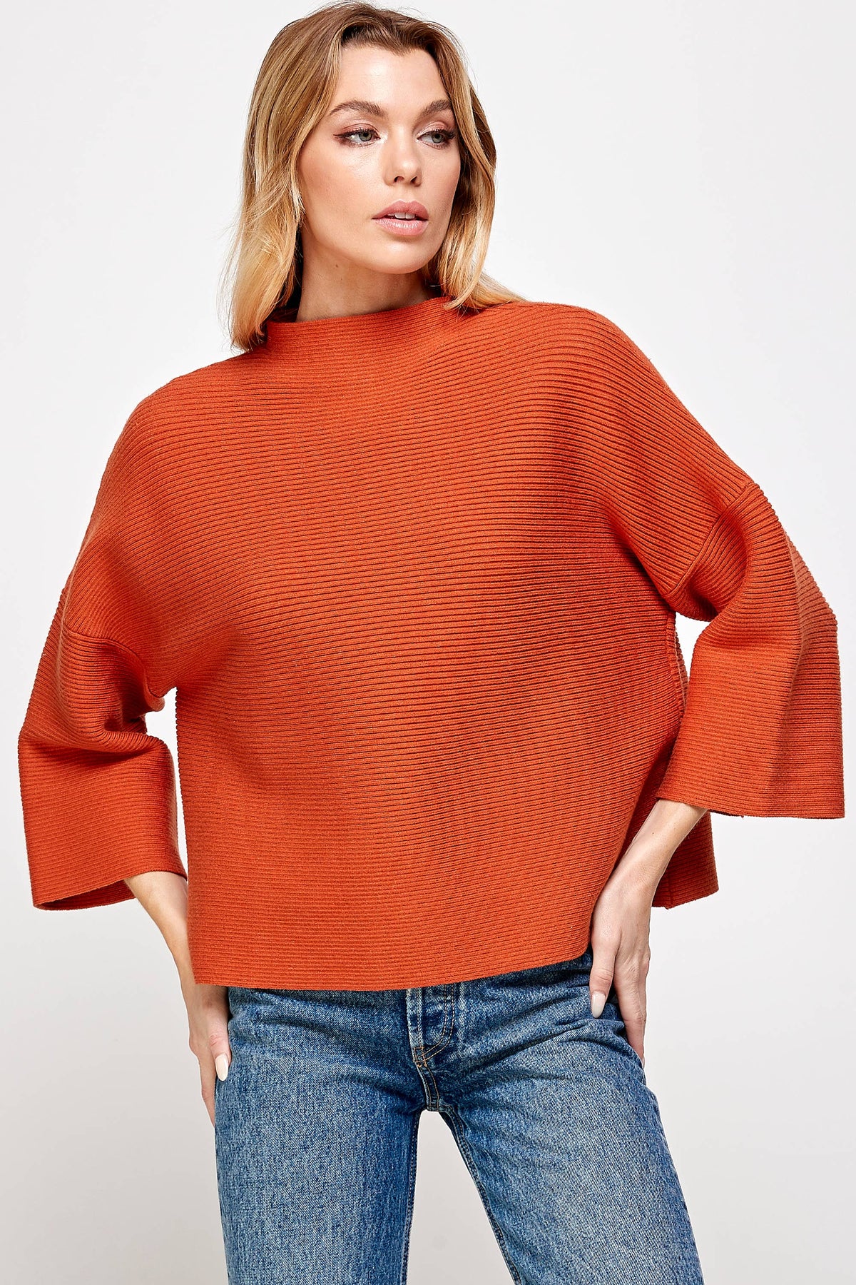 JT-5002-6 NOT YOUR CASUAL TOP-GINGER