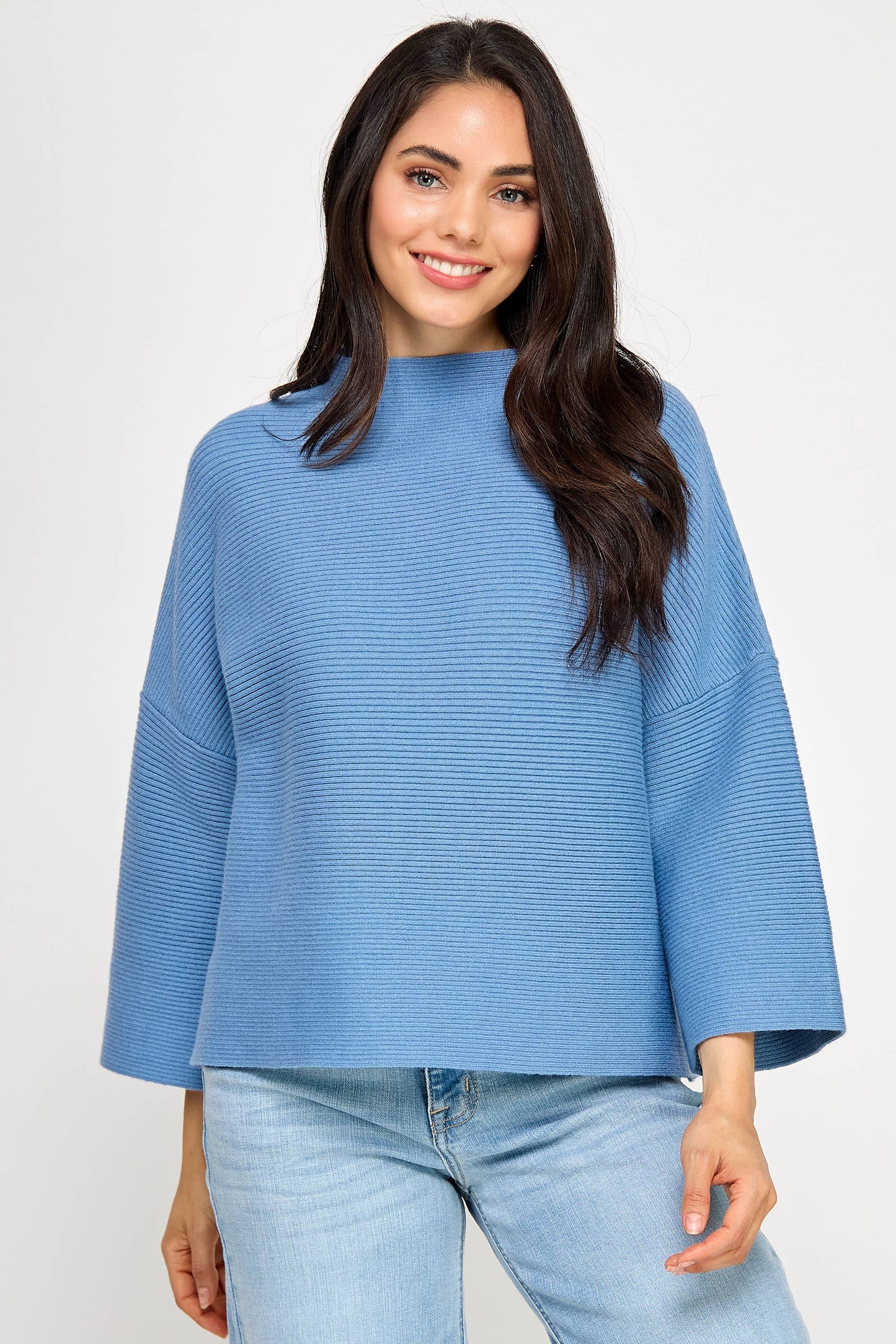 JT-5002-6 NOT YOUR CASUAL TOP-AZURE