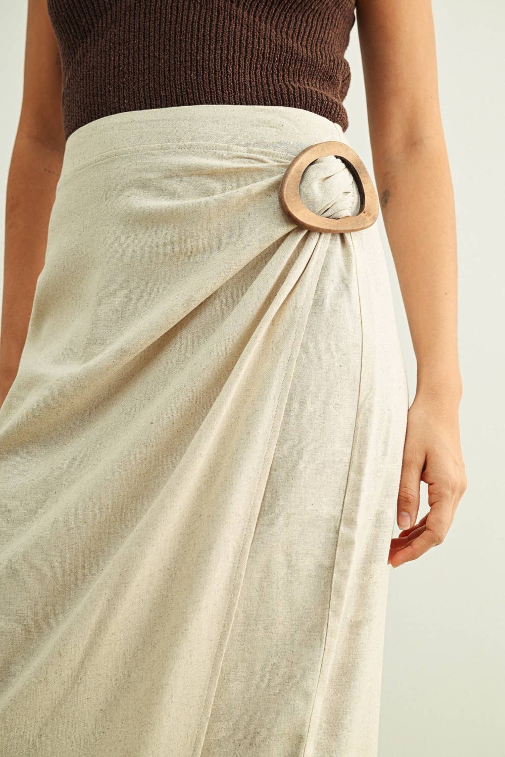 Linen Wrap Skirt