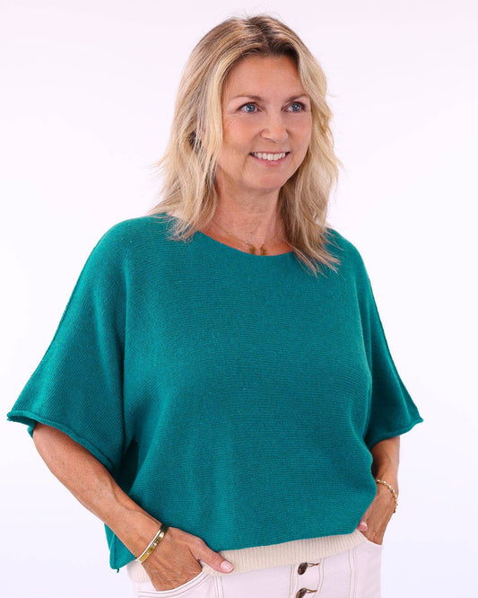 Cashmere Blend Short Tunic Top
