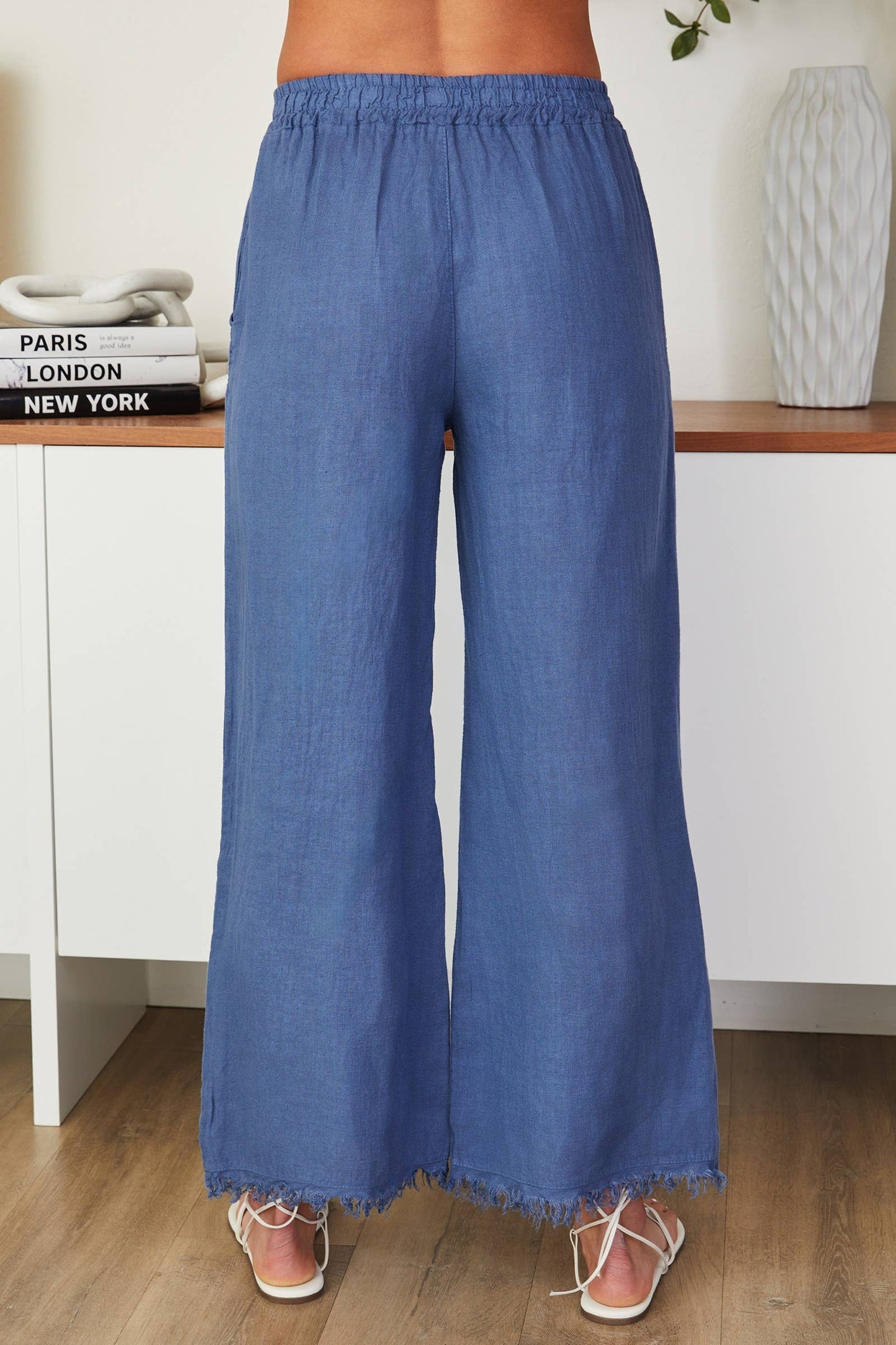 Raw Hem Linen Pants