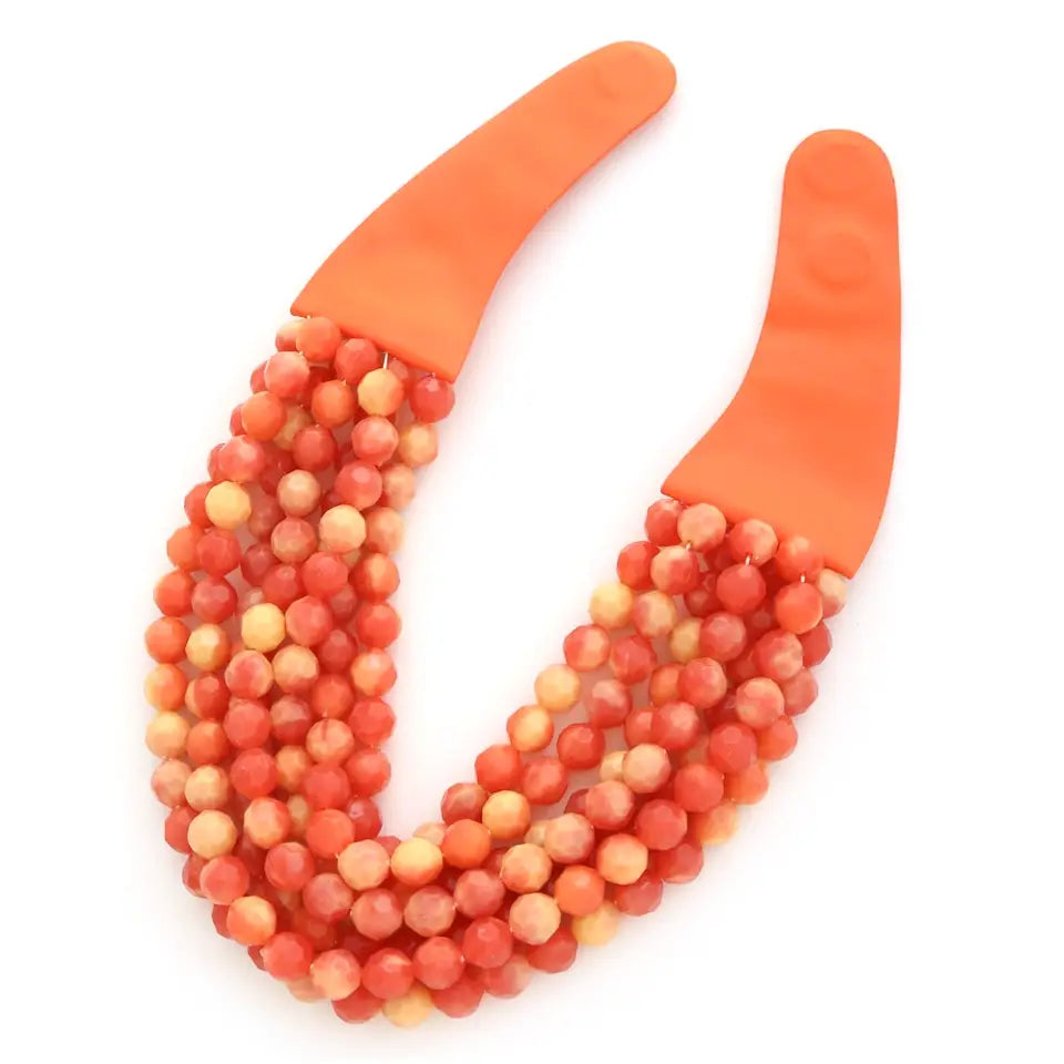 CHUNKY BEADED LAYERED NECKLACE JKN-140