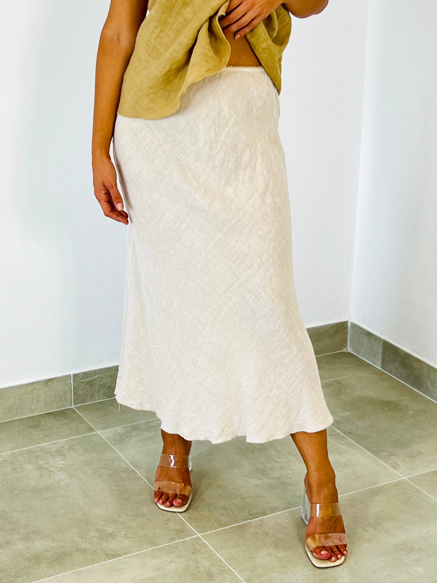 REF 6298 100% LINEN SKIRT