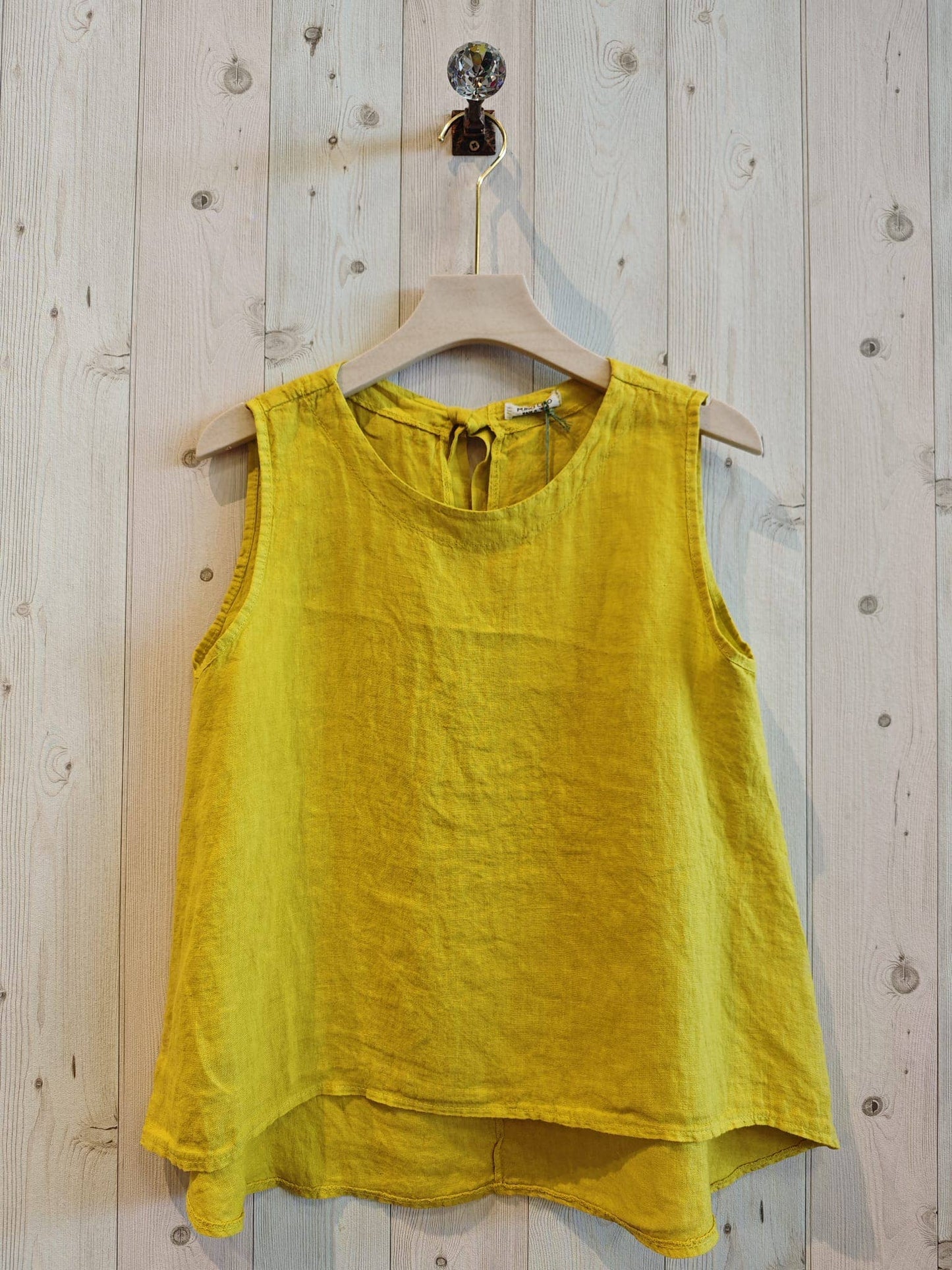 REF 15763 100% LINEN RIBBON SISA SLEEVE T-SHIRT