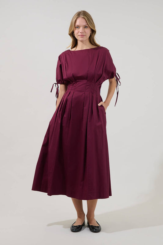 Fessia Pleated Midi Dress