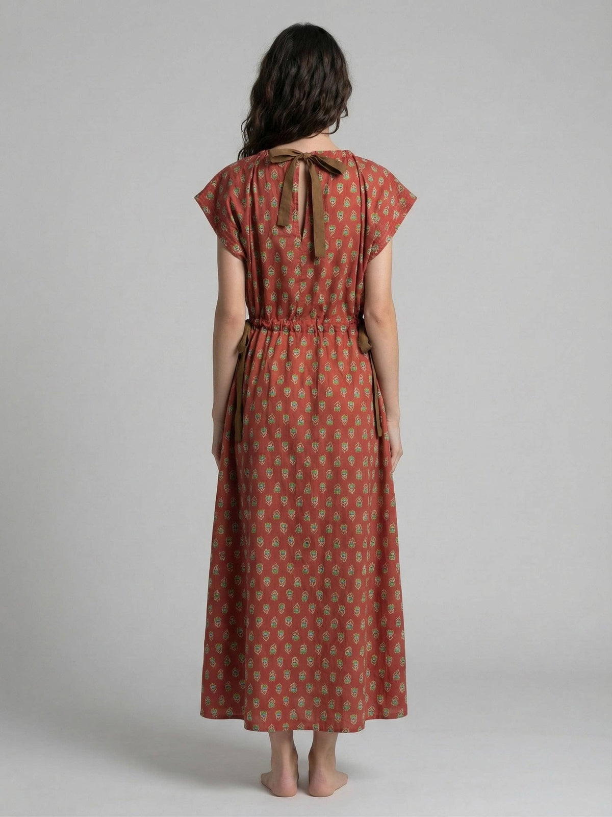 Rust Medallion Midi Dress