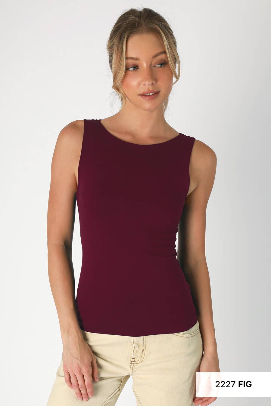 NS8321 - Clean Line Boat Neck Tank Top
