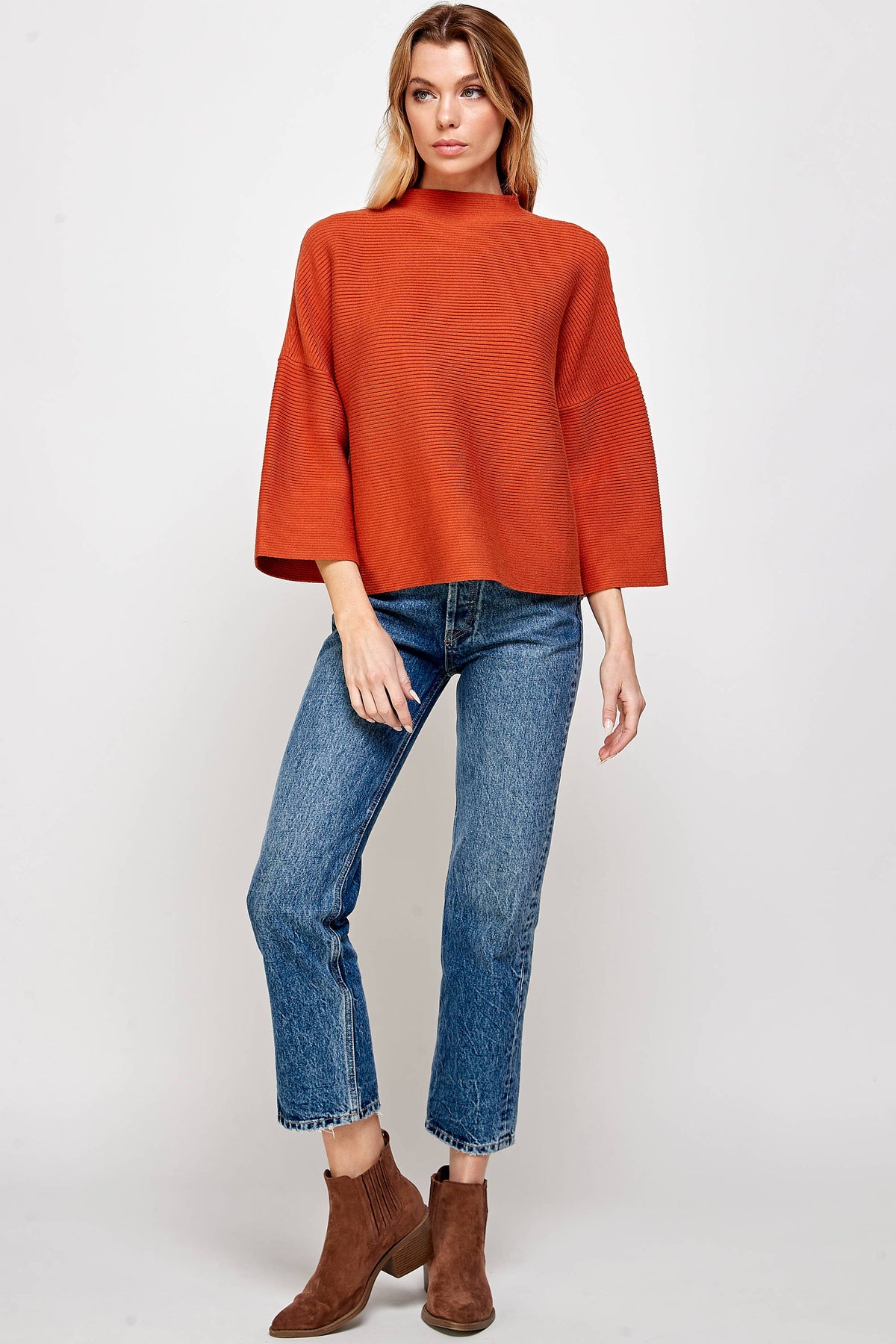 JT-5002-6 NOT YOUR CASUAL TOP-GINGER