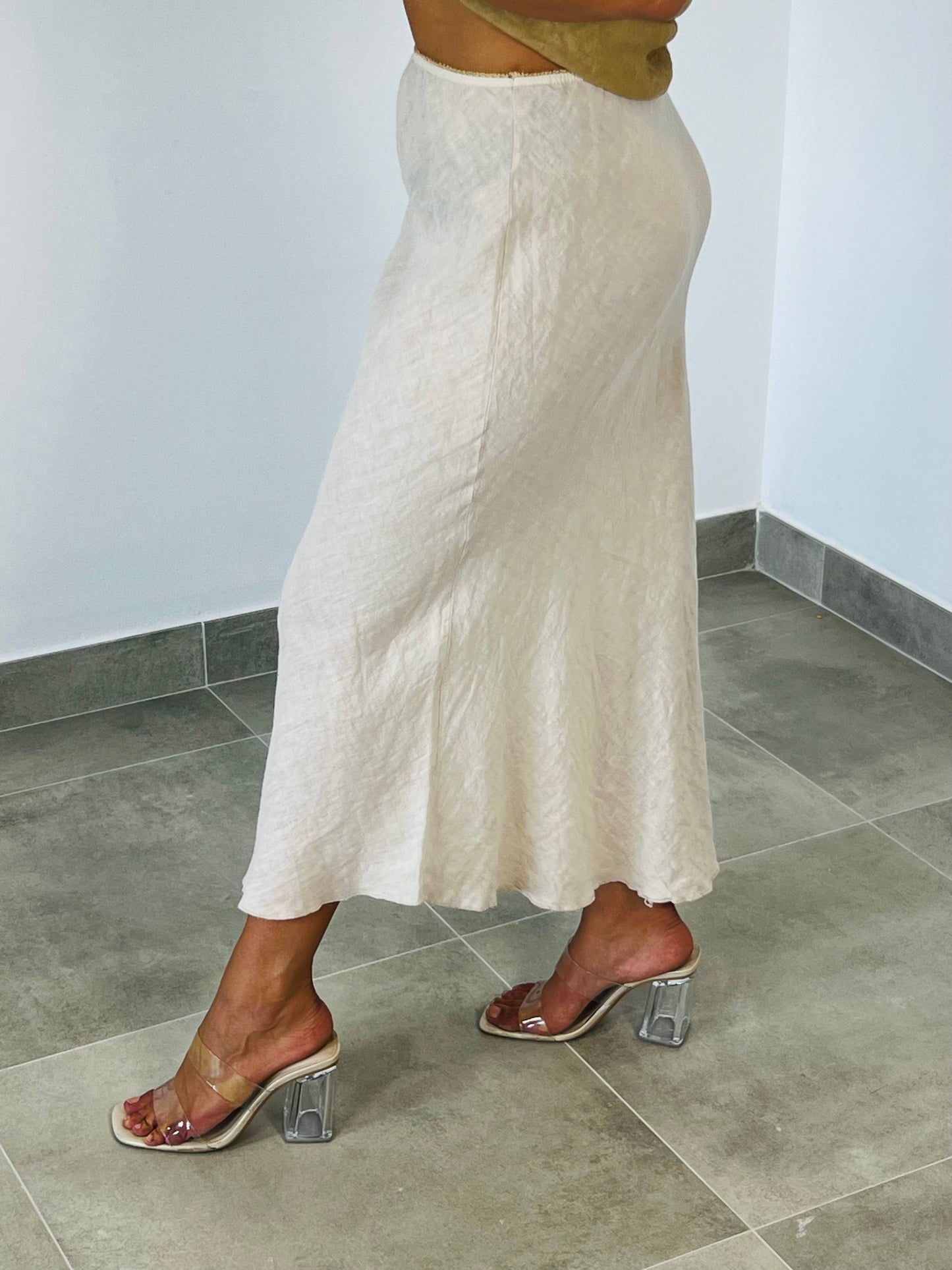 REF 6298 100% LINEN SKIRT